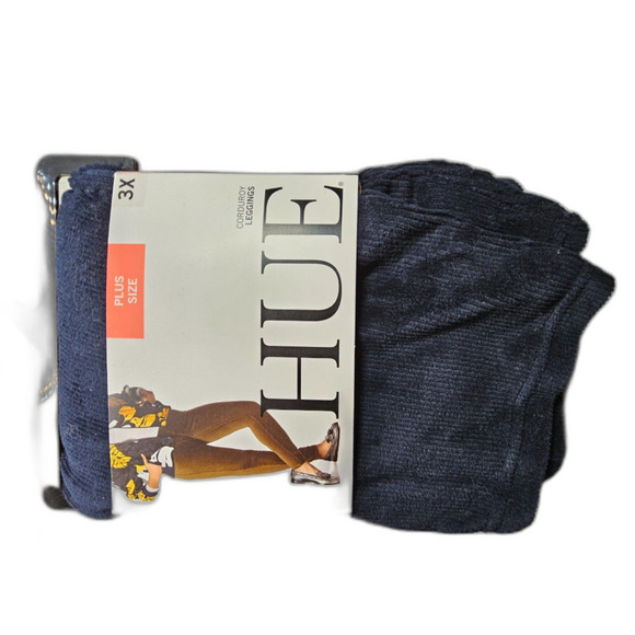 Hue Courdoroy Leggings Navy Size 3x - Picture 1 of 2